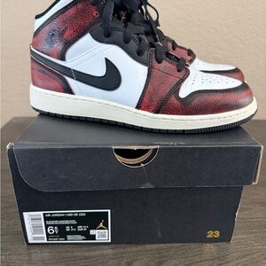 Jordan Air 1 Mid SE Black and White Sneakers